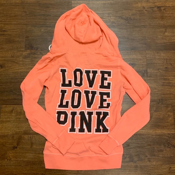 VS PINK Full Zip lightweight hooded jacket XS - Picture 2 of 4